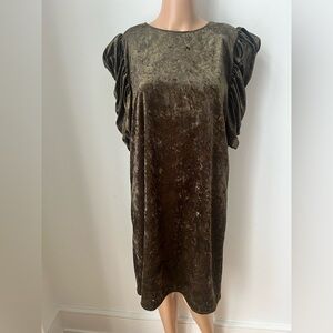 Elegant Brown Velvet Dress